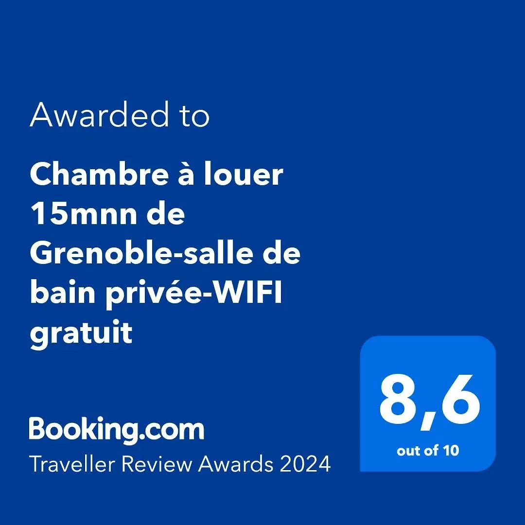 Chambre A Louer 15Mnn De Grenoble-Salle De Bain Privee-Wifi Gratuit Fontanil-Cornillon 0*,  France